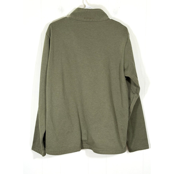 Bonobos Golf 1/4 Zip Slim Fit Pullover Sweatshirt Olive Green Pockets Size Large - Picture 2 of 10